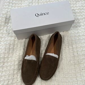 Quince Brown Suede Loafers